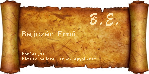 Bajczár Ernő névjegykártya